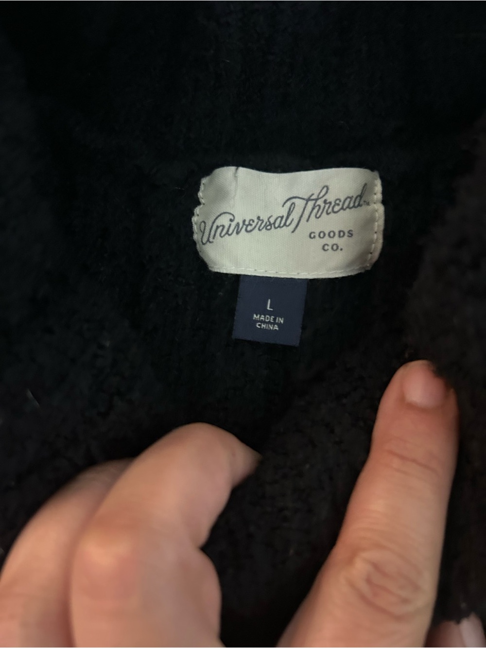 Universal Thread Black Ribbed Mock Neck Sweater - Picture 2 of 3
